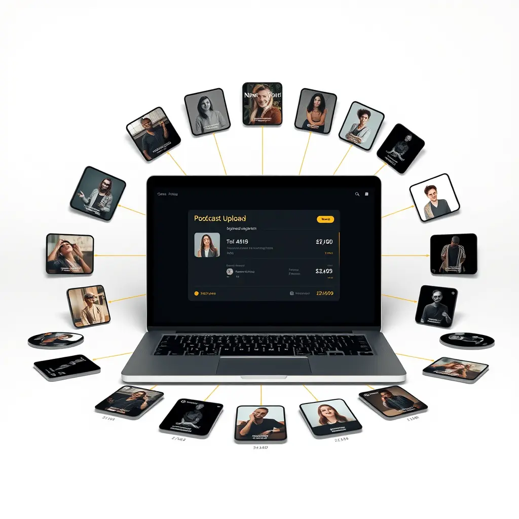 Podcast Production & PR 8 taaft.com image generator by taaft 1766741870