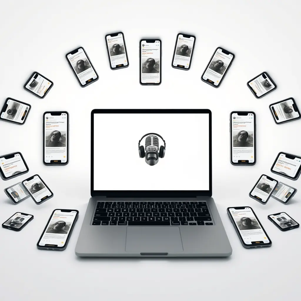 Podcast Production & PR 9 taaft.com image generator by taaft 1766742647