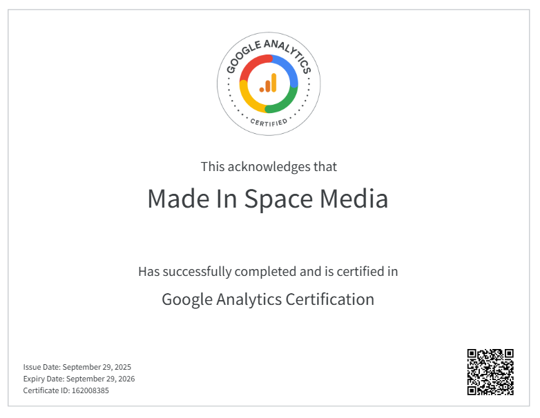 Google Analytics Certificate